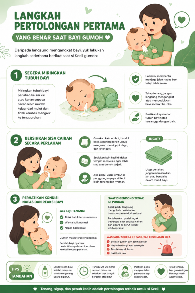 Langkah Pertolongan Pertama Saat Bayi Gumoh Langkah Pertolongan Pertama Saat Bayi Gumoh