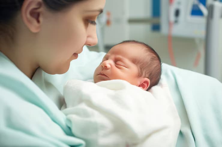 Portrait Mother With Newborn Baby_freepik
