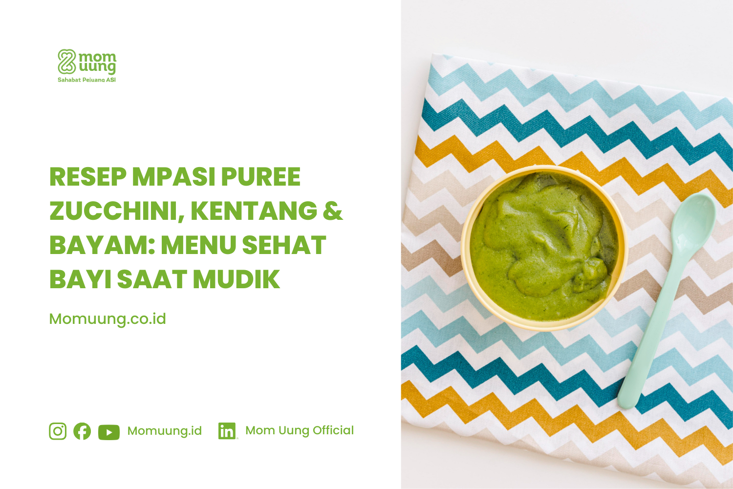 Resep MPASI Zucchini, Kentang & Bayam: Puree Bergizi untuk Bekal Mudik Bayi